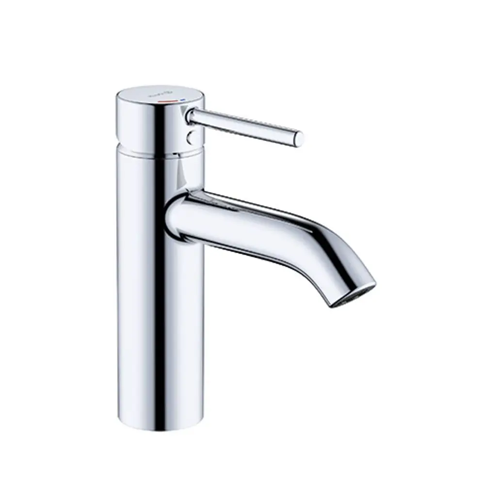Kludi Waschtischarmatur in chrom mit flachem Auslauf und einem Hebelmischer. Das Design ist schlicht und funktional.